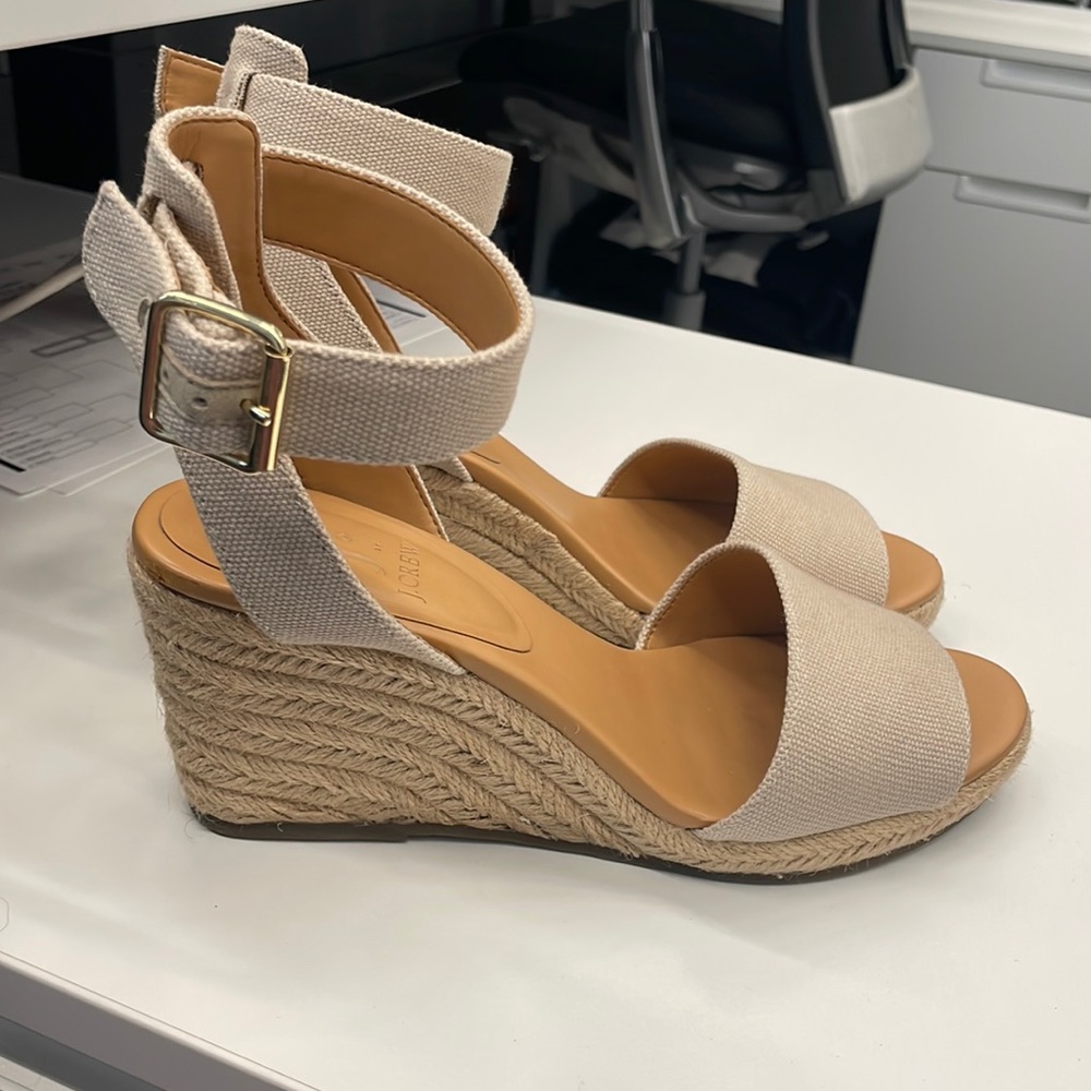 J crew beige espadrilles